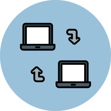 dizüstü bilgisayar simgesi, vektör illüstrasyonu