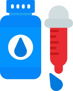 İlaç şişesi simgesi düz stil