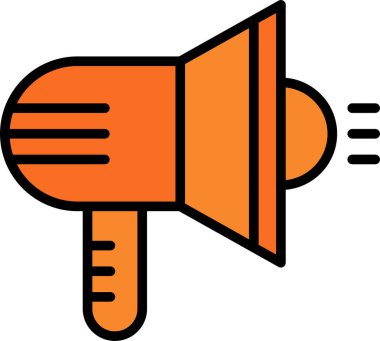 Megafon. Web simgesi basit illüstrasyon