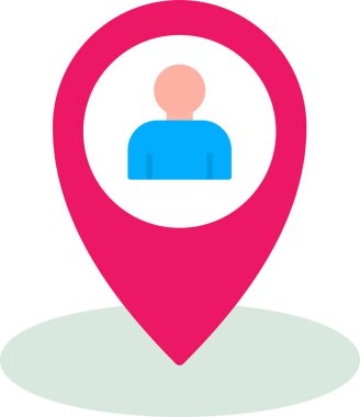 konum haritası simgesi düz biçimli