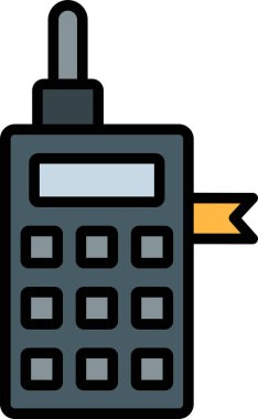 Banka finans hesap makinesi simgesi - taslak biçimi