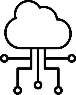 Bulut hesaplama. vektör illüstrasyonu