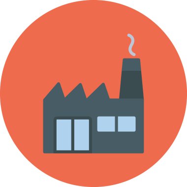 Fabrika simgesi vektör illüstrasyonu