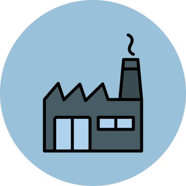 Factory icon, vector illustration simple design