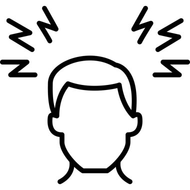 baş simgesi, basit vektör illüstrasyonu