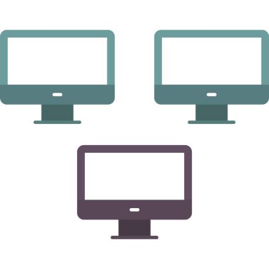 Dizüstü bilgisayar teknolojisi simge vektör çizim grafik tasarım