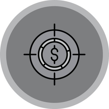 Bozuk para simgesinin vektör illüstrasyonu