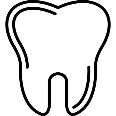 Diş simgesi, basit vektör çizim