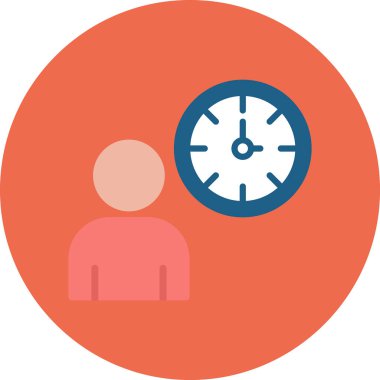 Saat. Web simgesi basit illüstrasyon