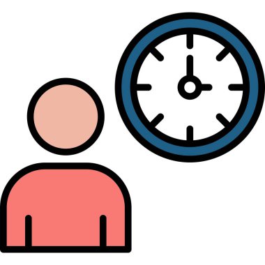 Saat simgesi vektör illüstrasyonu