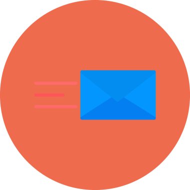 Zarf düz vektör simgesi