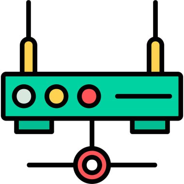 Anten. Web simgesi basit illüstrasyon