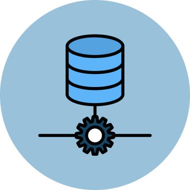 veri merkezi simge vektör çizim şablonu