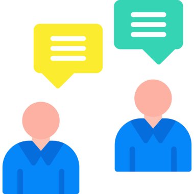 tartışma tartışması simgesi düz biçimli