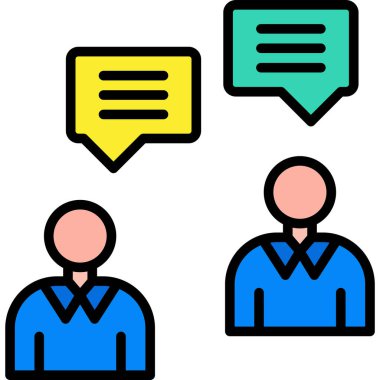 tartışma ikonu. özet tartışma vektörü renk simgesi izole edildi