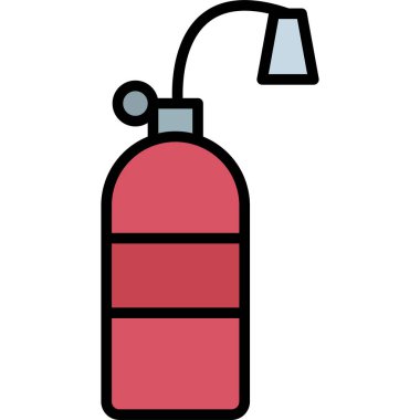 Yangın söndürücü. Web simgesi basit illüstrasyon