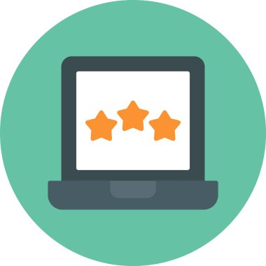 Geri besleme derecelendirme düz vektör simgesi