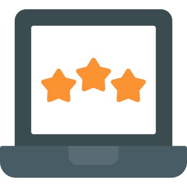 derecelendirme vektörü düz renk simgesi