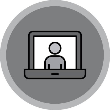 Bilgisayar. Web simgesi basit illüstrasyon