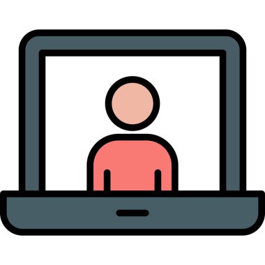 dizüstü bilgisayar simgesi vektörü. Taslak vektör işareti. izole edilmiş sınır sembolü çizimi