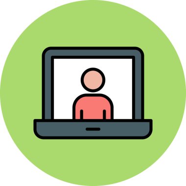 laptop simgesi modern vektör illüstrasyonu