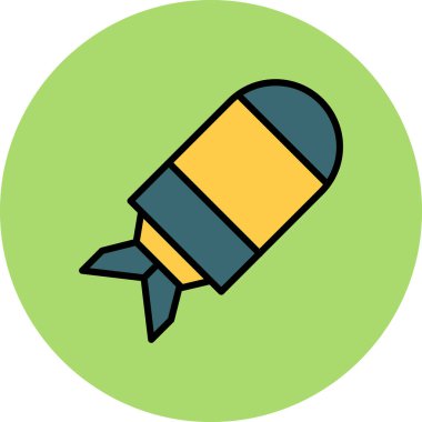 Vektör roket ico, vektör illüstrasyonu