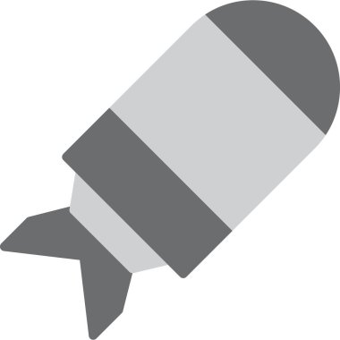 Roket simgesi. Roket vektör simgesi web için basit örnek