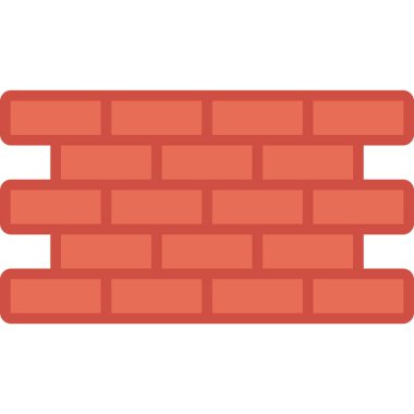 tuğla çit simgesi izole edildi