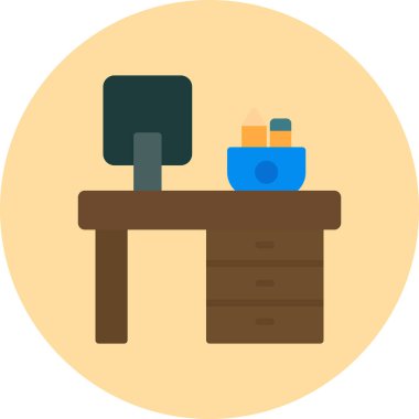 Masa simgesi, vektör illüstrasyonu