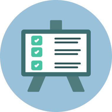 Onay listesi simgesini düz tasarım