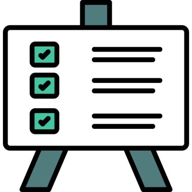 İşaretleme simgesi vektör illüstrasyonunu kontrol et