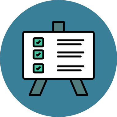 Kontrol listesi simgesinin vektör illüstrasyonu