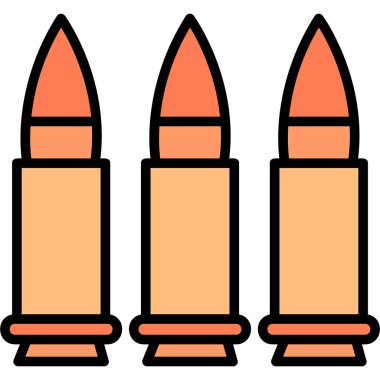 Mermi simgesi vektör illüstrasyonu