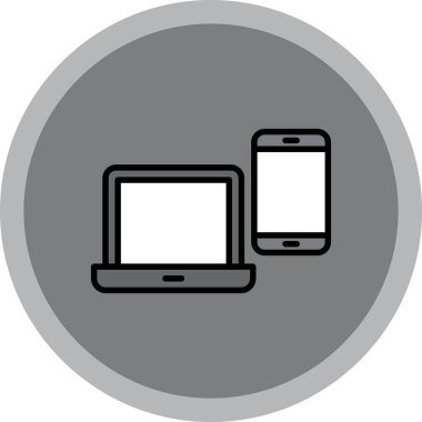 Soyut arkaplanda mobil simge izole edildi