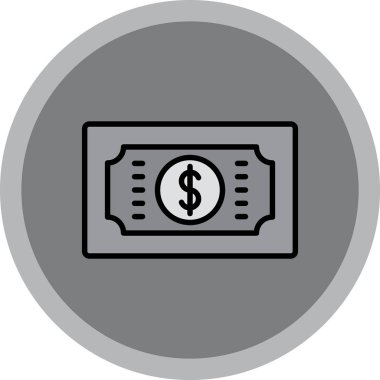 Dolar. Web simgesi basit illüstrasyon