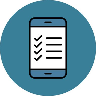 Beyaz arkaplanda izole edilmiş vektör simgesini kontrol et, kontrol listesi