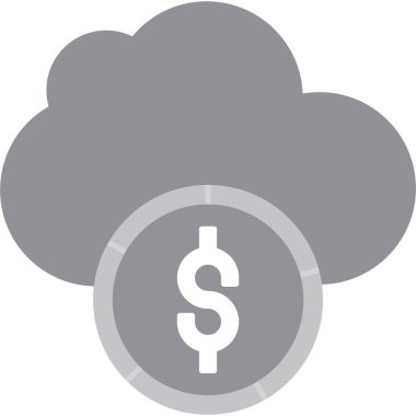 Bulut Doları simgesi taslak biçiminde