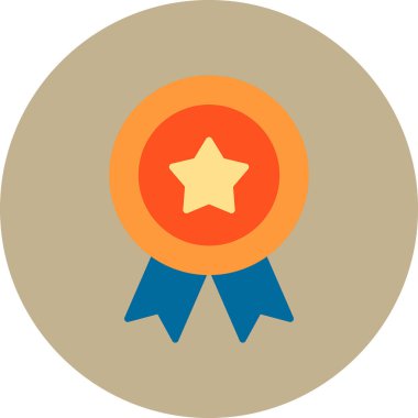 Madalya simgesi, vektör illüstrasyonu basit tasarım