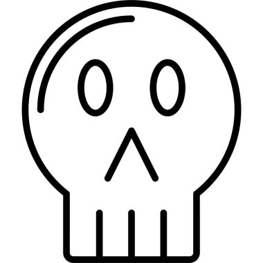 kafatası simgesi, vektör illüstrasyonu