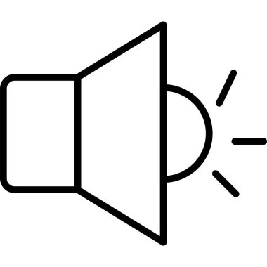 Hoparlör simgesi, vektör illüstrasyonu
