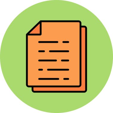 Dosya belgesi simgesinin vektör illüstrasyonu