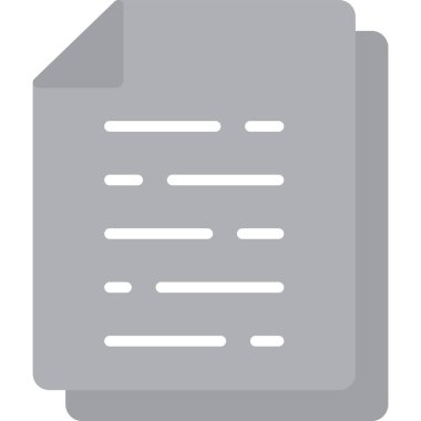 belge dosya simgesi, basit vektör illüstrasyonu