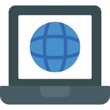 küresel simge, vektör illüstrasyonu basit tasarım