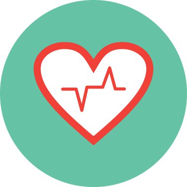 Kalp ikonu vektör illüstrasyonu