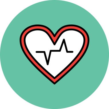 Kalp simgesinin vektör illüstrasyonu
