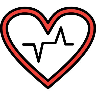 kalp atışı simgesi, basit tasarım