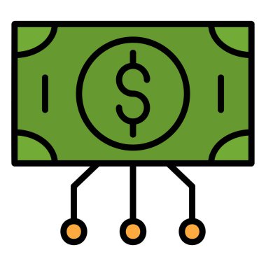 Dolar simgesi, vektör illüstrasyonu