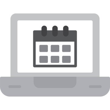 düz takvim simgesi, vektör, illüstrasyon