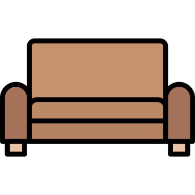 mobilya ikonu vektör illüstrasyonu