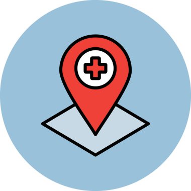 harita simgesi vektör illüstrasyonu